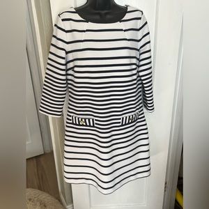 Lily Pulitzer Black & White Striped Dress Sz L